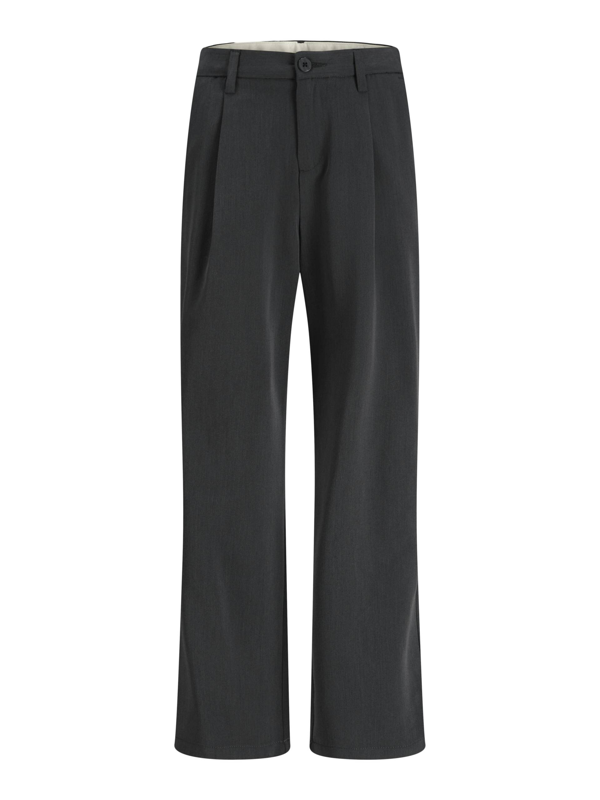 JACK&JONES - JPSTBILL BAMFORD PLEATED CHINO JNR dark grey melange - Gr. - 164 von JACK&JONES