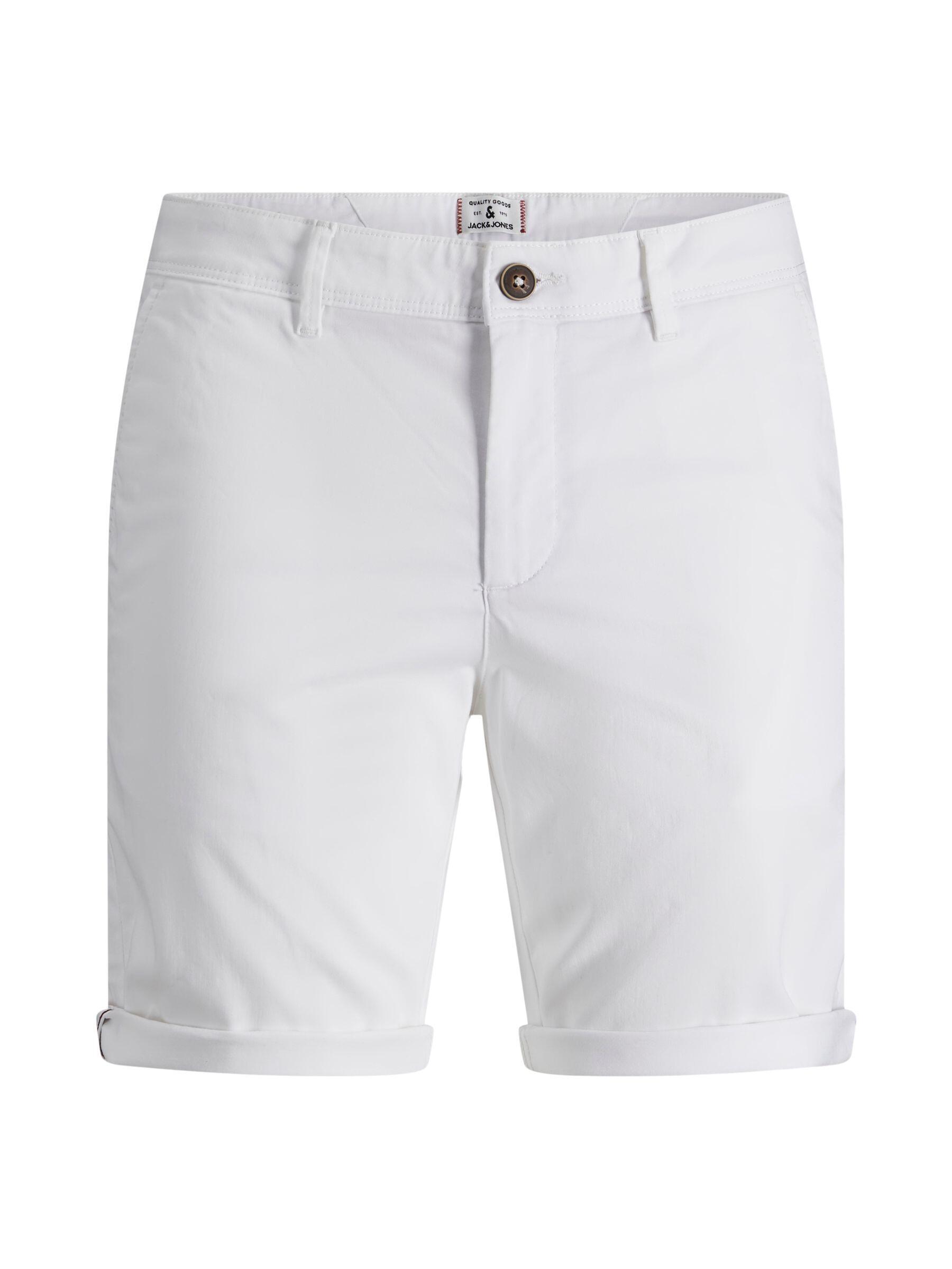 JACK&JONES - JPSTBOWIE SHORTS SOLID REG SN white - Gr. - M von JACK&JONES