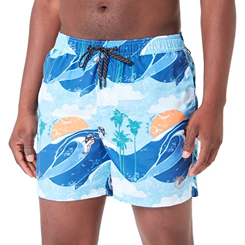 JACK & JONES JPSTFIJI JJSWIM AOP LY SN,Blue Tint,L von JACK & JONES