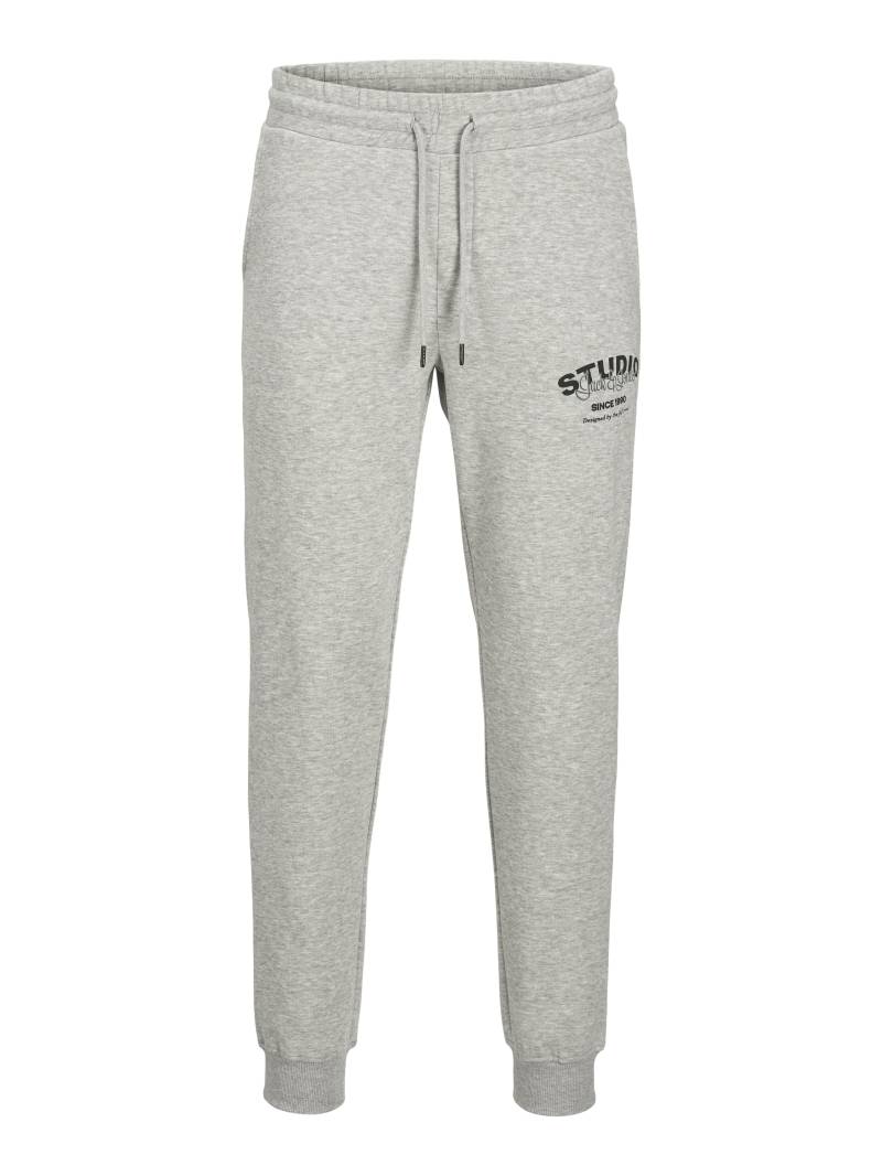 JACK&JONES - JPSTGORDON YUKI SWEAT PANTS BF light grey melange - Gr. - L von JACK&JONES