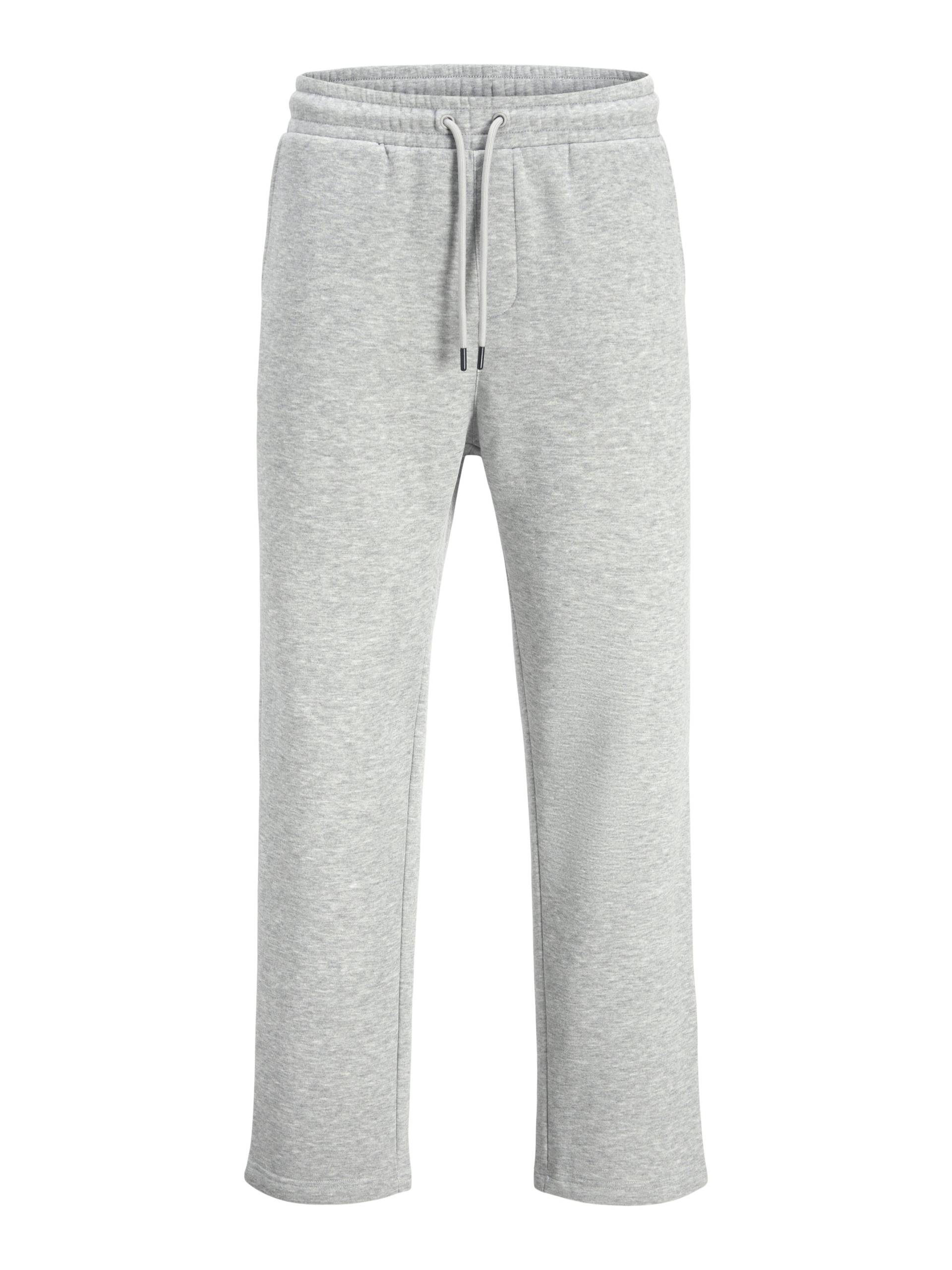 JACK&JONES - JPSTKANE BRADLEY UNCUFFED SWT PANTS NOOS light grey melange - Gr. - M von JACK&JONES
