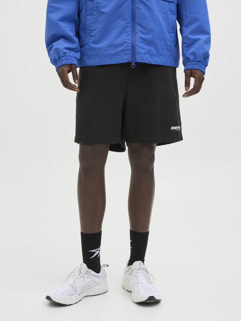 JACK&JONES - JPSTKARL UNION SWEAT SHORTS LNG SN black - Gr. - L von JACK&JONES