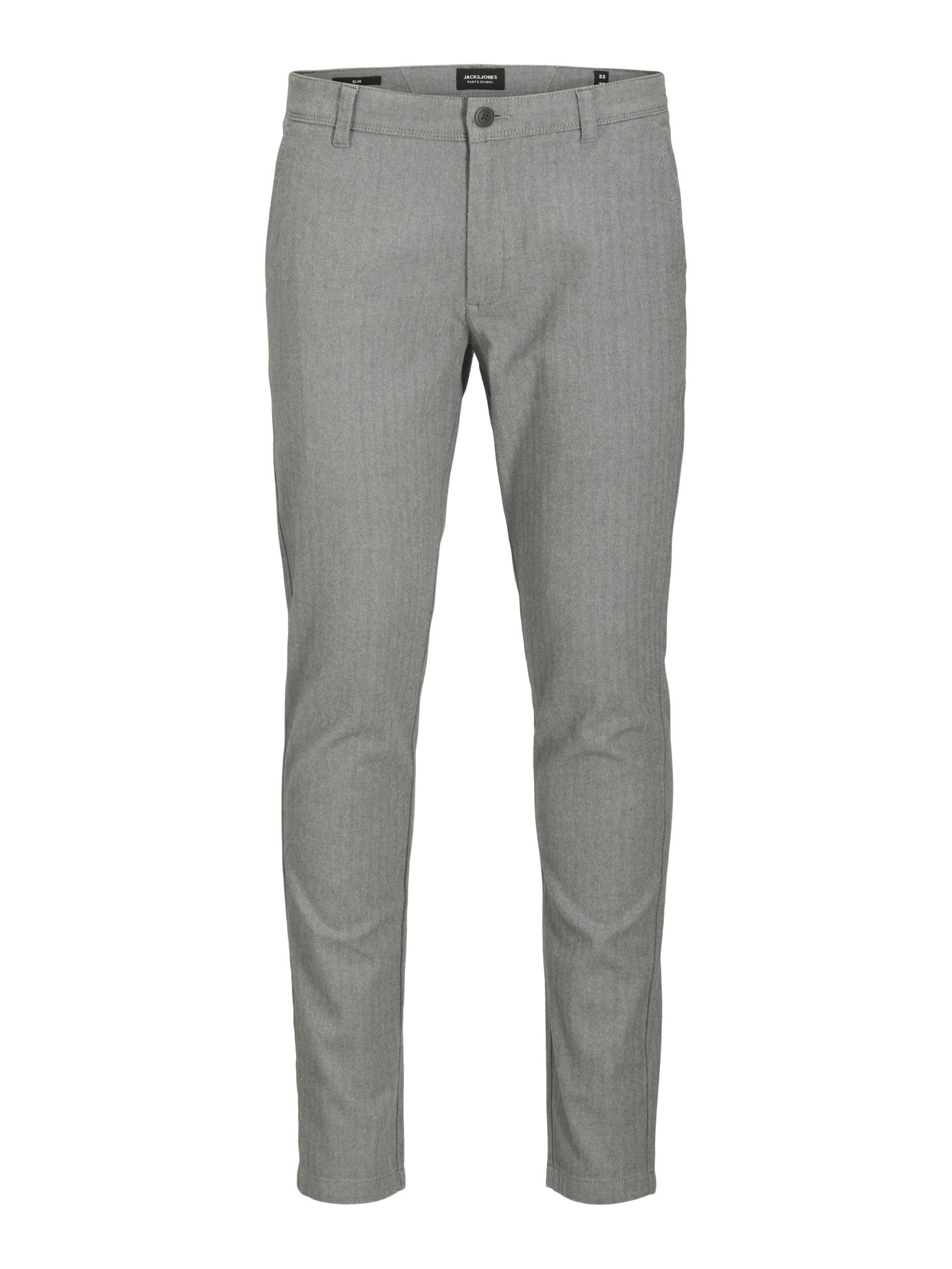 JACK&JONES - JPSTMARCO BOWIE WINTER CHINO SN grey melange - Gr. - 28/32 von JACK&JONES