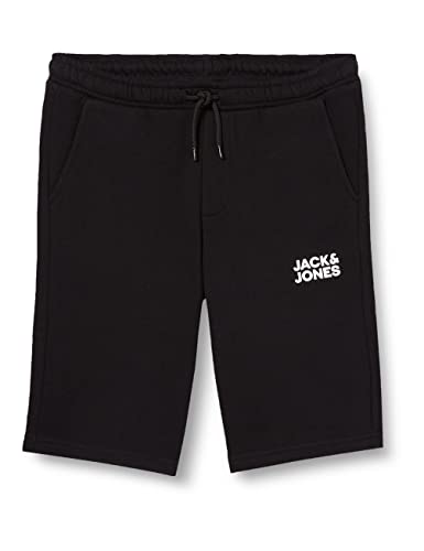 JACK&JONES JUNIOR Boy's 12204818 Sweatshorts, Black, 128 von JACK & JONES