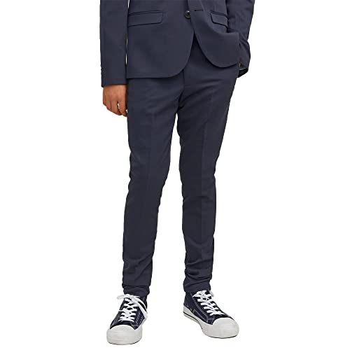 JACK & JONES Jungen JPRSOLAR Trouser NOOS JNR Anzughose, Dark Navy, 128 von JACK & JONES