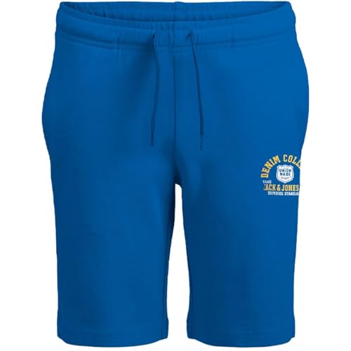 JACK & JONES Shorts Kurze Sweat Pants Jogginghose Jogger Training Trousers Freizeit JPSTLOGO, Farben:Blau-2,Größe Kinder:176 von JACK & JONES