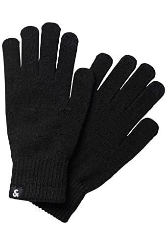 JACK&JONES JUNIOR Damen JACBARRY Knitted Gloves JNR Handschuhe, Black, L/XL von JACK & JONES