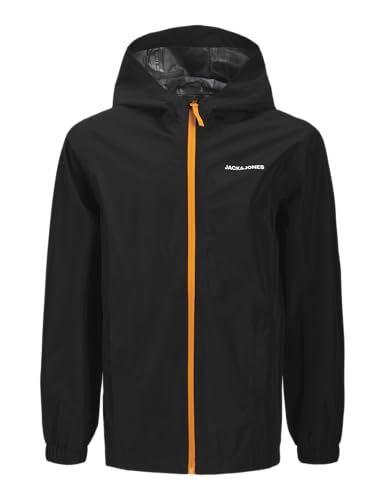 JACK & JONES JUNIOR Herren Jjeflynn Rain Jacket Sn Jnr, Black, Numeric_164 von JACK & JONES