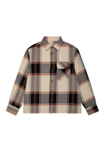 JACK & JONES JUNIOR JJDARREN Flannel Check Overshirt LS JNR 12260050,Moonbeam,164 von JACK & JONES