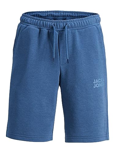 JACK & JONES JUNIOR Jpstnewsoft Sweat Shorts GMS Jnr 12204818,Ensign Blue/Print:Ensign Blue,128 von JACK & JONES