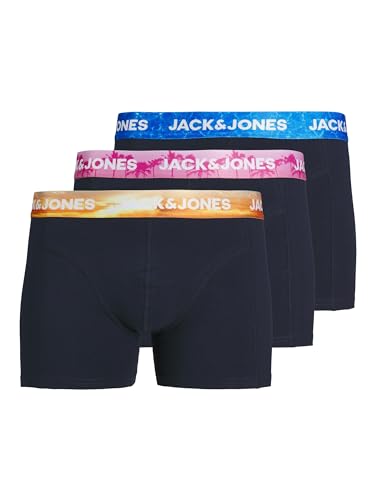 JACK&JONES JUNIOR Jungen JACLUCA SOLID Trunks 3 Pack JNR Boxershorts, Navy Blazer/Pack:Navy Blazer-Navy Blazer, 164 cm von JACK & JONES