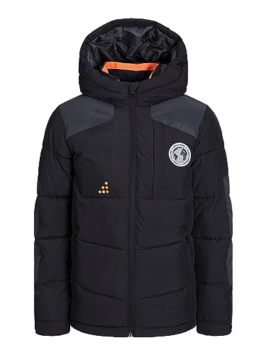 JACK&JONES JUNIOR Jungen JCOOTIS Reflective Puffer JNR Jacke, Black/Detail:Reflective, 128 von JACK & JONES