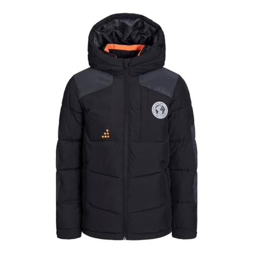 JACK&JONES JUNIOR Jungen JCOOTIS Reflective Puffer JNR Jacke, Black/Detail:Reflective, 140 von JACK & JONES