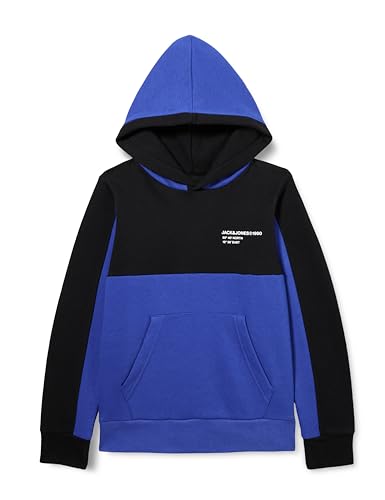 JACK & JONES JUNIOR Jungen JJEFORCE Blocking Sweat Hood SN JNR Kapuzenpullover, Bluing, 152 von JACK & JONES