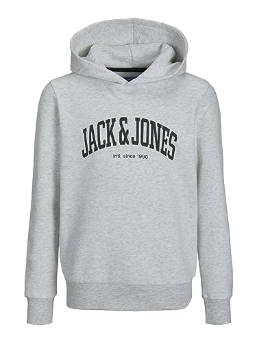 JACK&JONES JUNIOR Jungen JJEJOSH Sweat Hood SN JNR Sweatshirt, White Melange, 128 von JACK & JONES