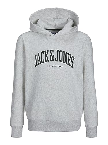 JACK&JONES JUNIOR Jungen JJEJOSH Sweat Hood SN JNR Sweatshirt, White Melange, 164 von JACK & JONES