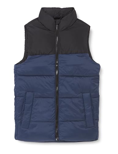 JACK & JONES JUNIOR Jungen JJETOBY Bodywarmer Collar SN JNR Weste, Navy Blazer/Detail:Black Blocking, 140 von JACK & JONES