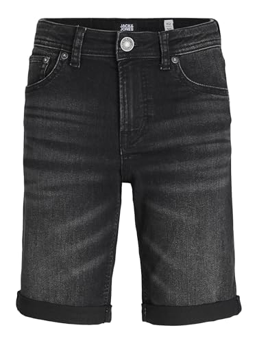 JACK&JONES JUNIOR Kid's JJIRICK JJORIGINAL MF 2350 JNR SN Shorts, Black Denim, 128 von JACK & JONES