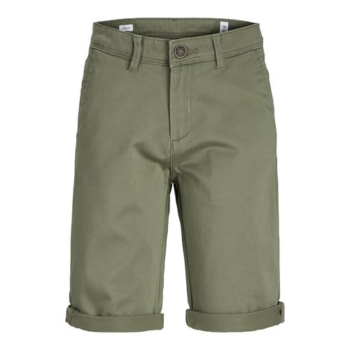 JACK&JONES JUNIOR Kid's JPSTBOWIE JJSHORTS SOLID SA SN JNR Shorts, Deep Lichen Green, 128 von JACK & JONES