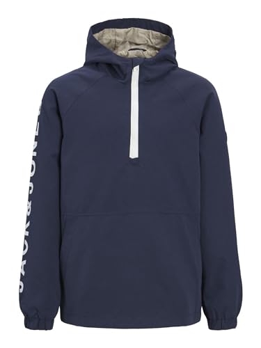 JACK & JONES JUNIOR Men's JORLUKE Anorak JNR Jacke, Navy Blazer/Detail:Print, 140 von JACK & JONES