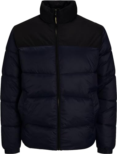 JACK & JONES Jacke Herren Winter Freizeit Softshell Übergang Kapuze Big Plus Size Übergröße Funktionsjacke Steppjacke Parker Outdoor Fahrrad Camping (4XL, 12) von JACK & JONES