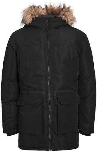 JACK & JONES Jacke Herren Winter Freizeit Softshell Übergang Kapuze Big Plus Size Übergröße Funktionsjacke Steppjacke Parker Outdoor Fahrrad Camping (XL, 04) von JACK & JONES