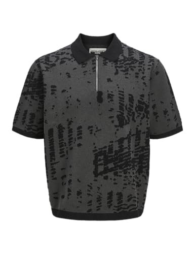 JACK & JONES Jcolloyd Knit Ss Jacquard Zip Polo von JACK & JONES