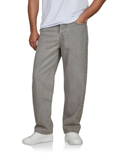 JACK & JONES Jeans Herren Baggy Fit Baumwolle JJIALEX JJCOOPER Weite Jeanshose Hose Denim, Länge:32L, Farbe:Grey Denim (12281036), Weite:36W von JACK & JONES