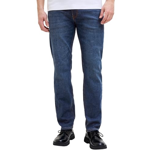 JACK & JONES Jeans Herren Stretch – Bequeme Jeans Herren Regular Fit Hose aus elastischem Stonewashed Denim mit Reißverschluss, Mid Rise Bund und 5-Pocket-Design, Ideal für Alltag & Freizeit von JACK & JONES