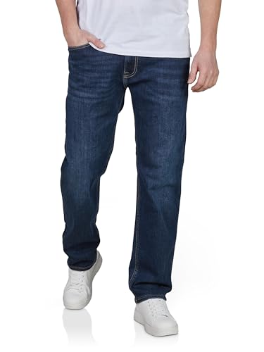 JACK & JONES Jeans Herren Stretch lang Straight Fit JJICLARK Jeanshose Hose Denim, Länge:30L, Farbe:Blue Denim (CB 142), Weite:32W von JACK & JONES