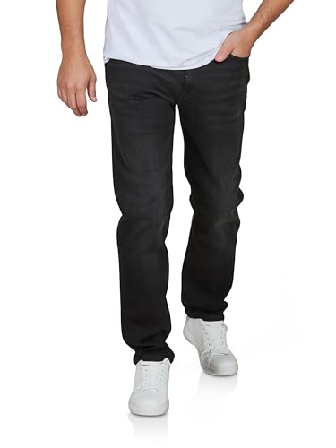 JACK & JONES Jeans Herren Stretch lang Straight Fit JJICLARK Jeanshose Hose Denim, Länge:32L, Farbe:Black (CB 137), Weite:31W von JACK & JONES