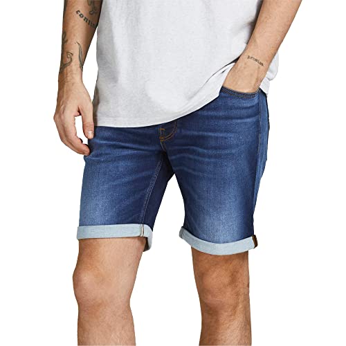 JACK&JONES Jeans Intelligence Mens Blue Denim 5 Pocket Shorts von JACK & JONES