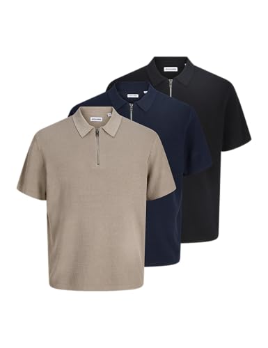 JACK & JONES Jjmax Knit Zip Polo Ss 3Pk Mp JACK & JONES Jjmax Knit Zip Polo Ss 3Pk Mp von JACK & JONES