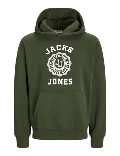 JACK & JONES Herren Hoodie Kapuzenpullover JJVICTO Sweat Hood 12256815,Kombu Green,L von JACK & JONES