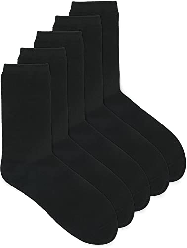 JACK & JONES Jungen JACBLACK 5 Pack NOOS JR Socken, Black/Pack:Black-Black-Black-Black, 38/43 von JACK & JONES