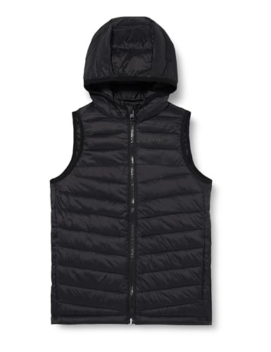 JACK&JONES Jungen JCONEW Pocket Hood BW JNR Steppweste, Black/Detail:SOLID, 140 von JACK & JONES