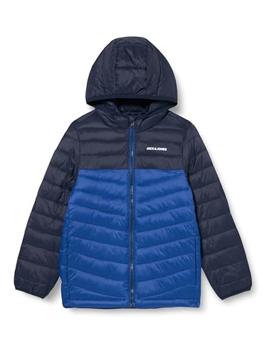 JACK&JONES Jungen JCONEW Pocket Puffer MNI Steppjacke, Mazarine Blue/Detail:Navy Blazer Blocking, 104 von JACK & JONES