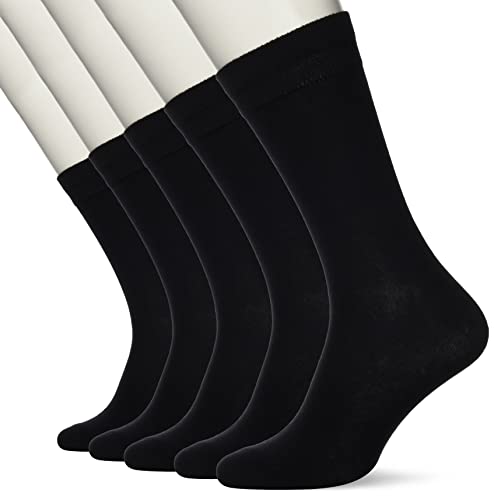 JACK & JONES Junior Jungen Jacblack Noos Jr 5 stuks Socken, Black/Pack:black - black black, 33-37 EU von JACK & JONES