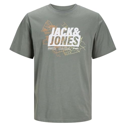 JACK & JONES Jungen Jcomap Logo T-Shirt SS Crew Neck JNR, Agave Green, 128 cm von JACK & JONES