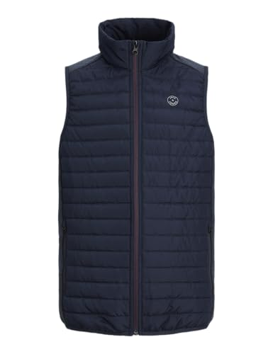 JACK & JONES Jungen Jjemulti Bodywarmer Collar Noos Jnr Steppweste, Ensign Blue/Detail:wild Lime Contrast, 176 EU von JACK & JONES