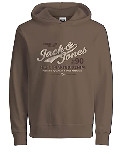 JACK&JONES Jungen Sweatshirt JPRBLUBILLY Logo Sweat Hood FST JNR (as3, Numeric, Numeric_140, Regular, Otter, 140) von JACK & JONES