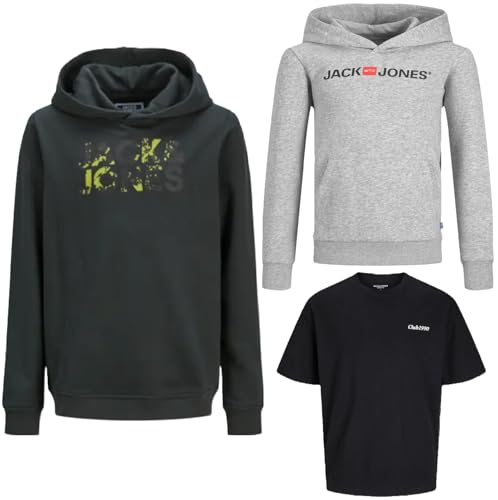 JACK & JONES Junior Kinder Jungen Kapuzenpullover Kids Hoodie Sweatshirt Sweat Shirt Hood(Paket #08, Gr. 176) von JACK & JONES