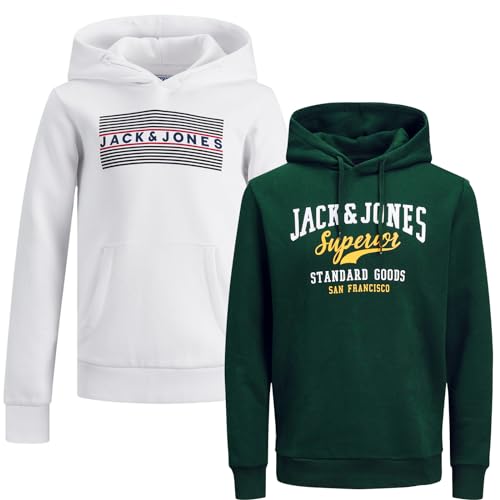 JACK & JONES Junior Kinder Jungen Kapuzenpullover Kids Hoodie Sweatshirt Sweat Shirt Hood(Paket #13, Gr. 152) von JACK & JONES