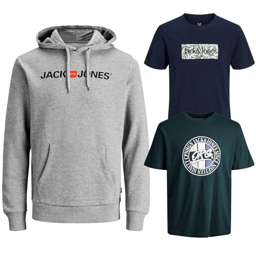 JACK & JONES Junior Kinder Jungen Kapuzenpullover Kids Hoodie Sweatshirt Sweat Shirt Hood(Paket @202, Gr. 140) von JACK & JONES