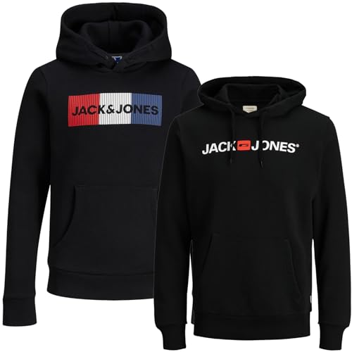 JACK & JONES Junior Kinder Jungen Kapuzenpullover Kids Hoodie Sweatshirt Sweat Shirt Hood(Paket @203, Gr. 128) von JACK & JONES