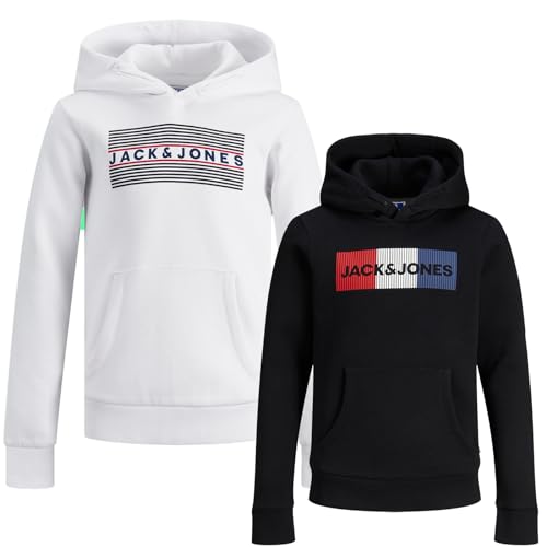 JACK & JONES Junior Kinder Jungen Kapuzenpullover Kids Hoodie Sweatshirt Sweat Shirt Hood(Paket @207, Gr. 140) von JACK & JONES