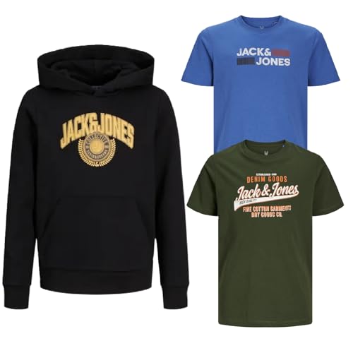 JACK & JONES Junior Kinder Jungen Kapuzenpullover Kids Hoodie Sweatshirt Sweat Shirt Hood(Paket @212, Gr. 116) von JACK & JONES
