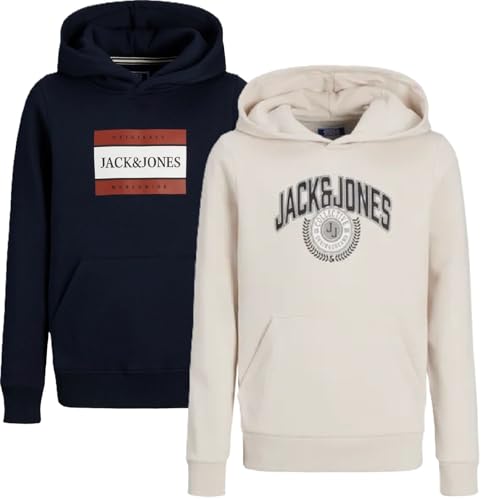 JACK & JONES Junior Kinder Jungen Kapuzenpullover Kids Hoodie Sweatshirt Sweat Shirt Hood(Paket #22, Gr. 152) von JACK & JONES