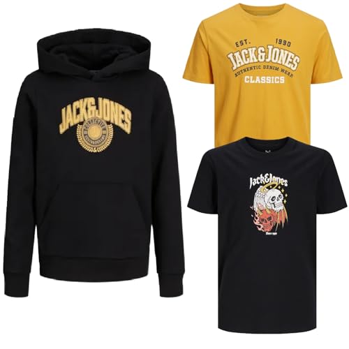 JACK & JONES Junior Kinder Jungen Kapuzenpullover Kids Hoodie Sweatshirt Sweat Shirt Hood(Paket #23, Gr. 152) von JACK & JONES