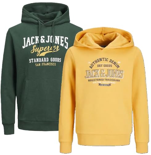JACK & JONES Junior Kinder Jungen Kapuzenpullover Kids Hoodie Sweatshirt Sweat Shirt Hood(Paket #24, Gr. 152) von JACK & JONES